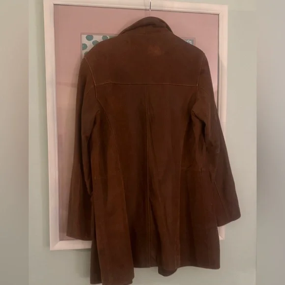 Sundance Brown leather Pea Coat - Picture 9 of 9